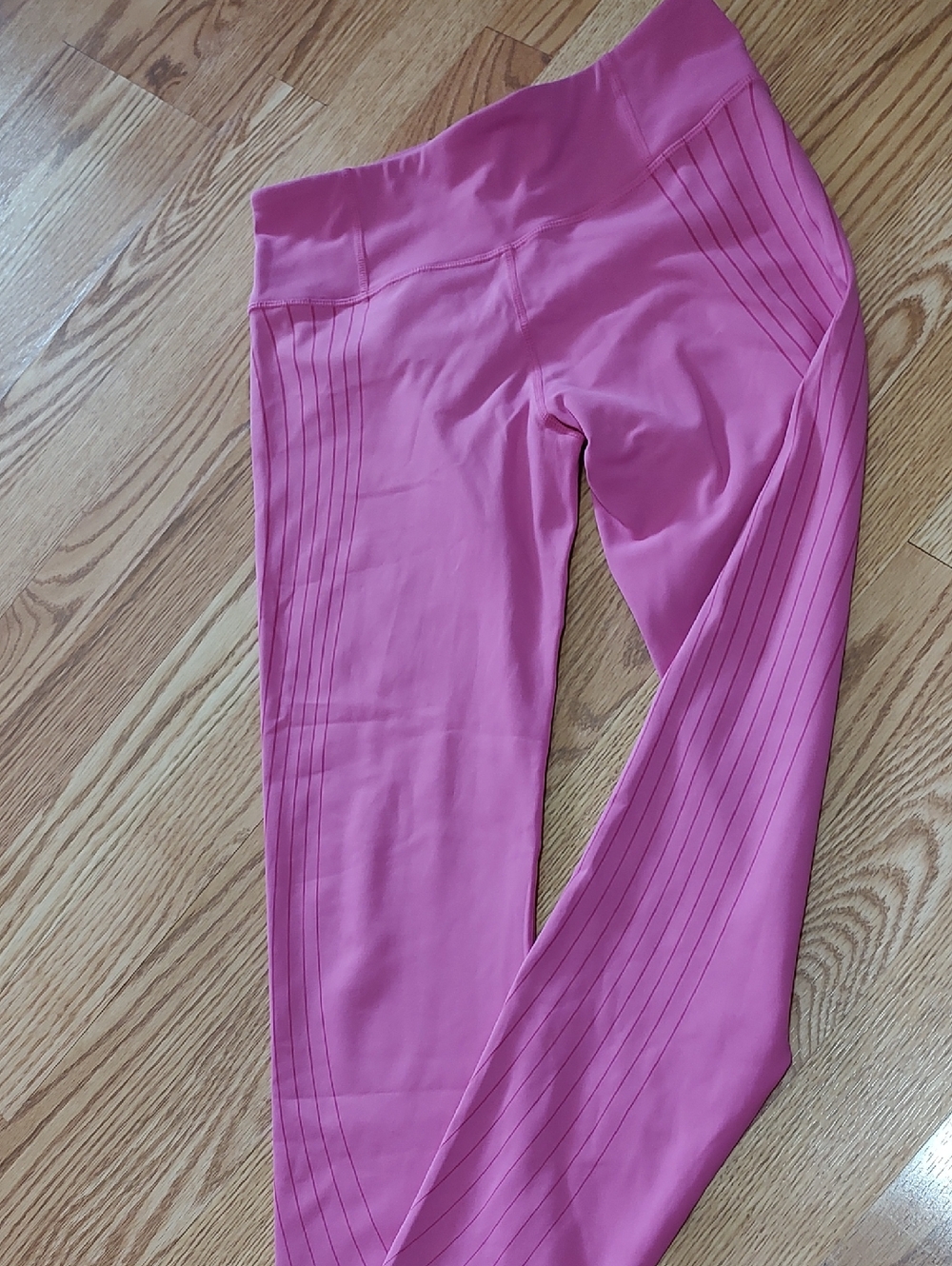 Pink Seam-Detail Leggings